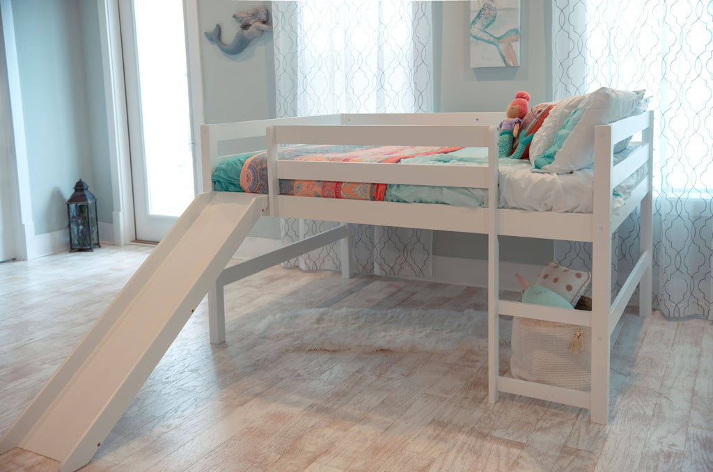 Full Loft Bed with Slide (LB-2102)