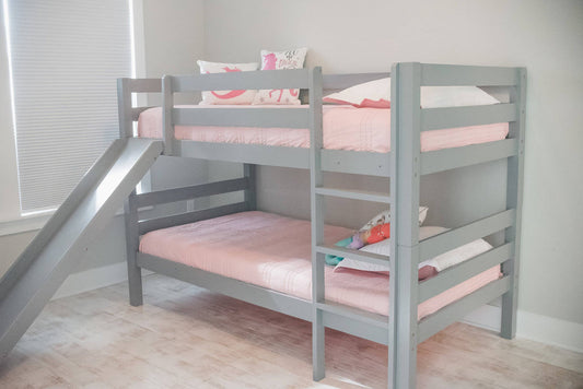 Twin Bunk Bed with Slide (B-2060 Gray)