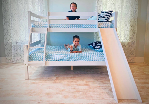 Twin over Full Bunk Bed with Slide (B-2065)